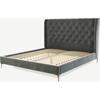 Picture of Romare Super King size Bed, Steel Grey  Velvet with Copper Legs