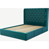 Picture of Romare King size Bed  with Drawers, Tuscan Teal  Velvet
