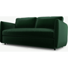 Picture of Fletcher 3 Seater Sofabed with Memory Foam Mattress, Bottle Green Velvet