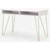 Picture of Elona Console Desk, Ivory White & Brass