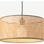 Picture of Sagres Pendant Lamp Shade, Natural Cane & Dusky Forest Green
