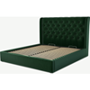 Picture of Romare Super King size Bed with Ottoman, Bottle Green Velvet