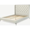 Picture of Romare King Size Bed, Putty Cotton with Nickel Legs