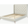 Picture of Romare King size Bed, Putty Cotton with Copper Legs