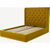 Picture of Romare Double size Bed  with Ottoman, Saffron Yellow Velvet