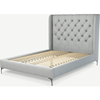 Picture of Romare Double Bed, Wolf Grey Wool with Nickel Legs