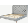 Picture of Romare Super King size Bed, Wolf Grey Wool with Copper Legs