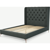 Picture of Romare Double size Bed, Etna Grey Wool with Copper Legs