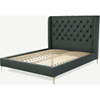 Picture of Romare King size Bed, Etna Grey Wool with Brass Legs