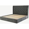 Picture of Romare Super King size Bed  with Drawers, Steel Grey  Velvet