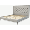 Picture of Romare Super King size Bed, Ghost Grey Cotton with Nickle Legs