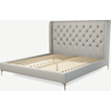 Picture of Romare Super King size Bed, Ghost Grey Cotton with Copper Legs