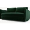 Picture of Fletcher 3 Seater Sofabed with Pocket Sprung Mattress, Bottle Green Velvet