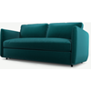 Picture of Fletcher 3 Seater Sofabed with Pocket Sprung Mattress, Tuscan Teal Velvet