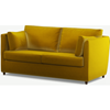 Picture of Milner Sofa Bed with Memory Foam Mattress, Saffron Yellow Velvet