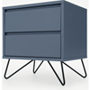 Picture of Elona Bedside Table, Slate Blue & Black