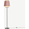 Picture of Haroon Floor Lamp, Peacock Pink Velvet and Raffia