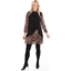 Picture of Animal Chiffon And Knit Layer Dress - BLACK/BROWN