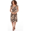 Picture of Animal Print Pleated Dress - BROWN/BLACK