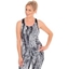 Picture of Animal Print Racer Back Gym Top - GREY/BLACK