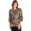 Picture of Animal Printed Jersey Tunic - BLACK/MUSTARD