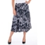 Picture of Anna Rose Abstract Print Midi Skirt - BLACK/PINK/GREY