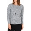 Picture of Anna Rose Animal Print Top With Necklace - GREY MULTI