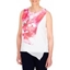 Picture of Anna Rose Asymmetric Layered Chiffon Top - HOT PINK