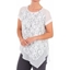 Picture of Anna Rose Asymmetric Top With Necklace - IVORY/SILVER