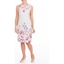 Picture of Anna Rose Border Print Fitted Dress ILVER GREY/PINK