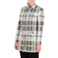 Picture of Anna Rose Check Button Coat - GREY/GOLD