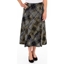 Picture of Anna Rose Checked Pull On Midi Skirt - GREY