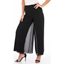 Picture of Anna Rose Chiffon Overlay Trousers - BLACK