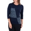 Picture of Anna Rose Contrast Print Top - NAVY/BLUE