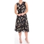 Picture of Anna Rose Cowl Neck Midi Dress - BLACK/LILAC/YELLOW
