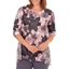 Picture of Anna Rose Embellished Floral Print Top - BLACK/PINK
