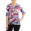 Picture of Anna Rose Embellished printed Top - NAVY/PINK MULTI