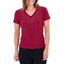 Picture of Anna Rose Embellished V Neck Top - BEETROOT