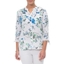 Picture of Anna Rose Floral Blouse With Necklace - WHITE/GREEN