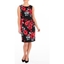 Picture of Anna Rose Floral Fitted Sleeveless Dress - RED/BLACK