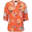 Picture of Anna Rose Floral Print Blouse With Necklace - ORANGE MULTI
