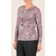Picture of Anna Rose Floral Print Knit Top With Necklace - PINK MULTI