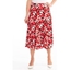 Picture of Anna Rose Floral Print Midi Skirt - RED/BLACK