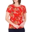 Picture of Anna Rose Floral Print Stretch Top - RED