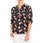 Picture of Anna Rose Floral Print Top - BLACK/CORAL