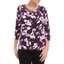Picture of Anna Rose Floral Print Top - PLUM/MAGENTA