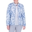 Picture of Anna Rose Floral Print Zip Coat - BLUE