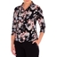 Picture of Anna Rose Floral Printed Jersey Blouse With Necklace - BLACK/DUSTY PINK