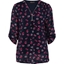 Picture of Anna Rose Floral Sketch Print Top - NAVY/PINK
