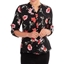 Picture of Anna Rose Floral Spot Blouse - BLACK/RED